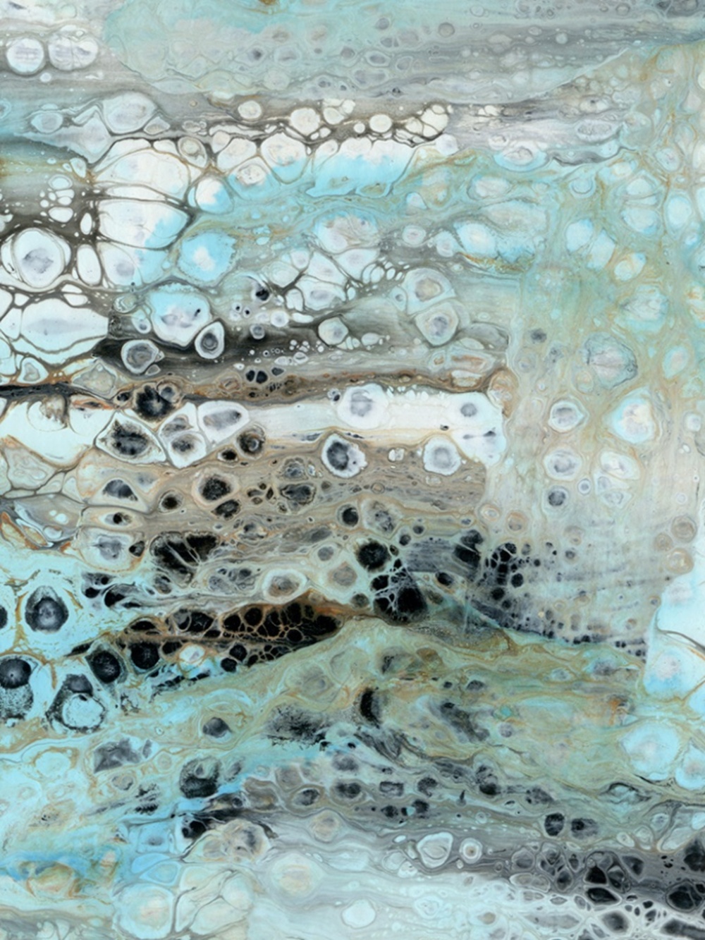 Original ACEO, Abstract art Painting - Organic Abstract 26